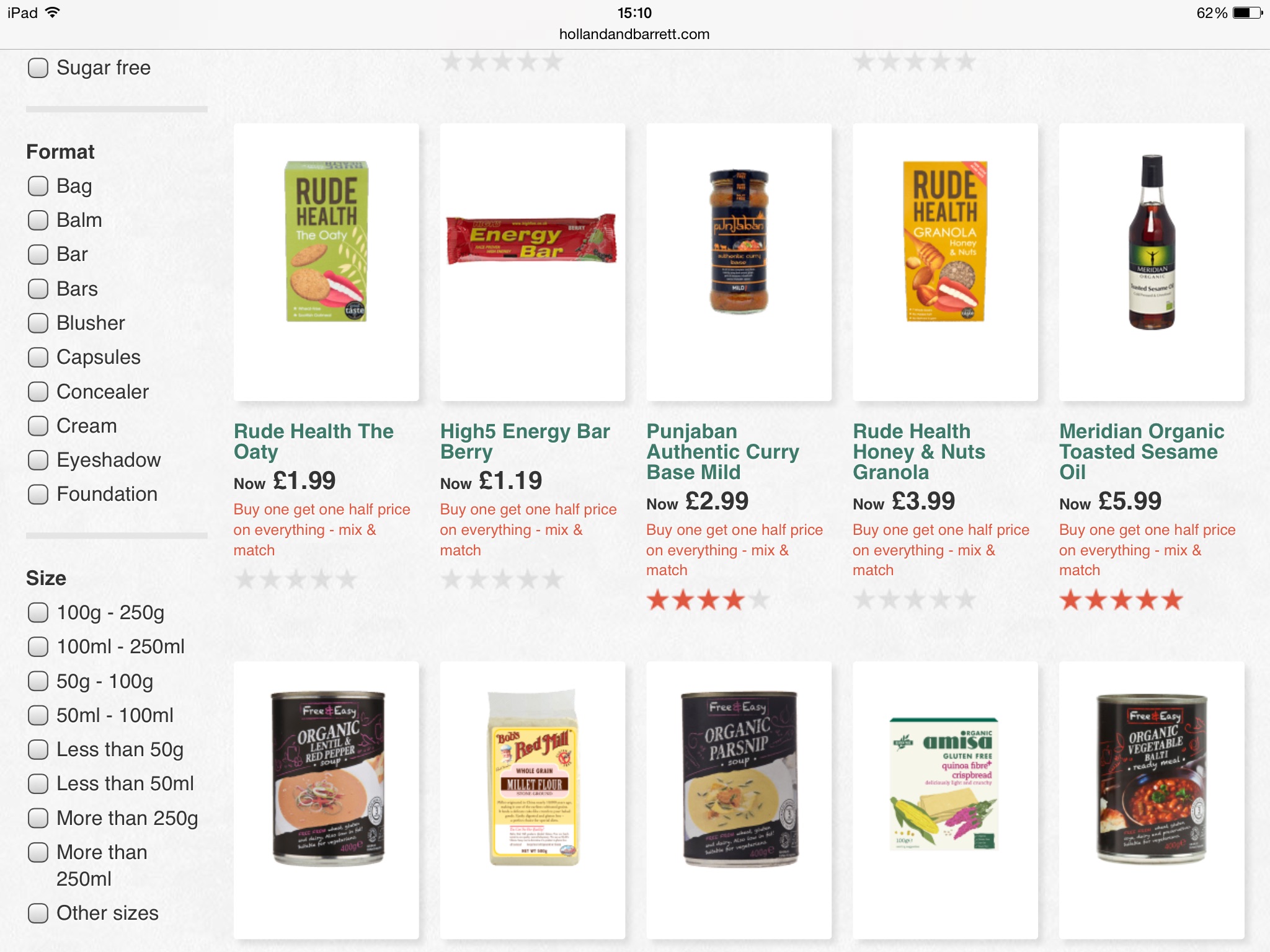 Holland Barrett free from website