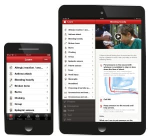 Red cross first app screenshots