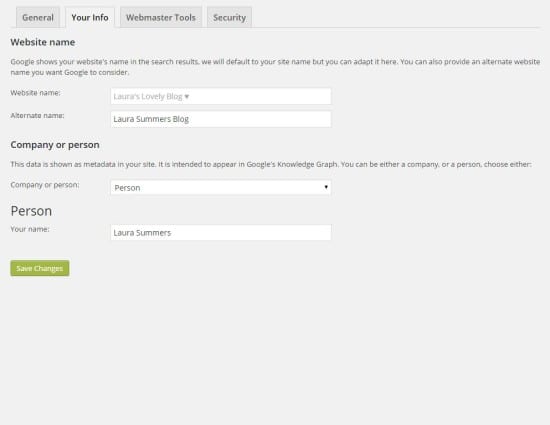 Yoast your info page