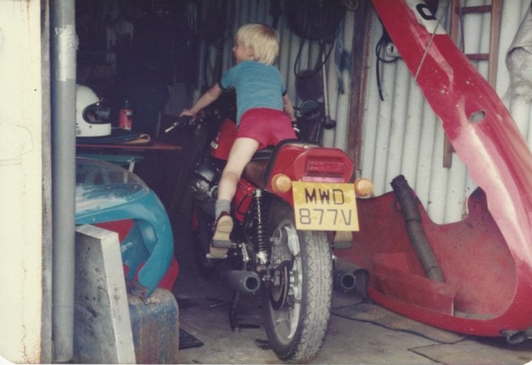 Young Ben on Motorbike