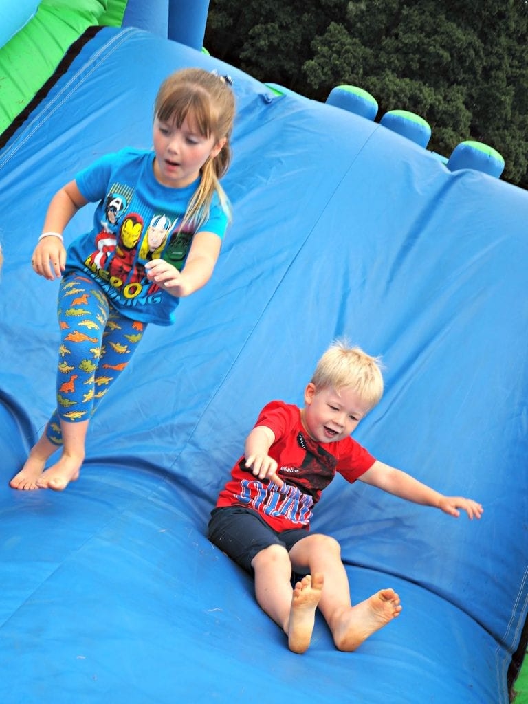 Bouncy castle obstacle course