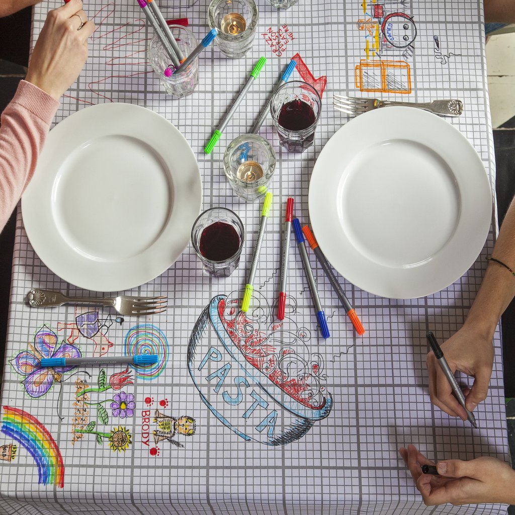 eat sleep doodle tablecloth