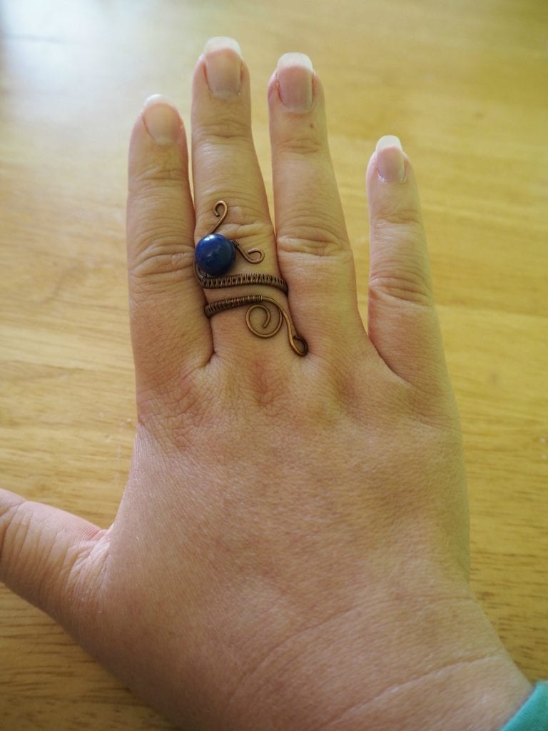  kerrie davis jewellery - ring on hand close up