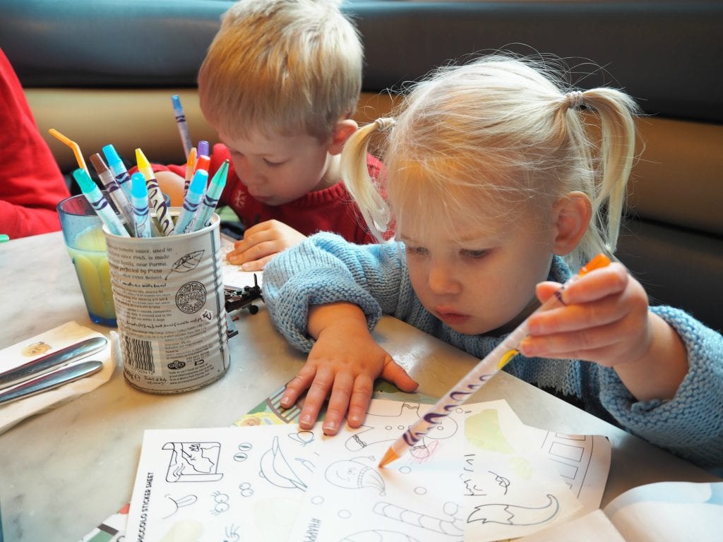 Pizza Express Basingstoke Review - children drawing