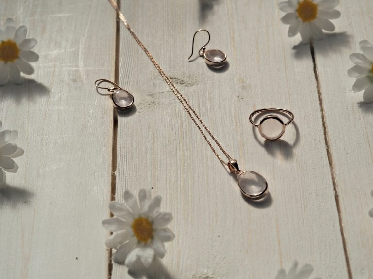 Pia Jewellery Faceted Rose Quartz collection 3