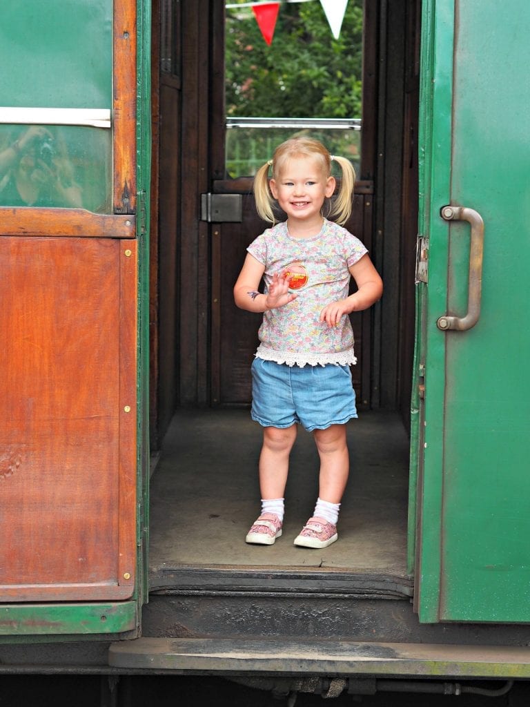 Day out with Thomas at the Watercress Line - Aria train door