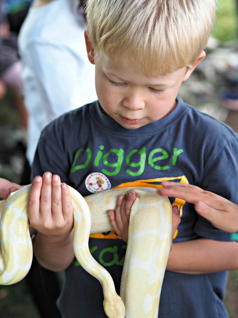 Things We Did This Summer Holidays - 2017 - Logan holding python