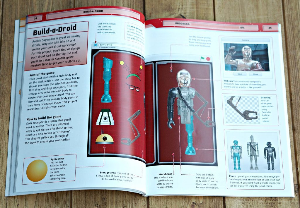  Star Wars Coding Projects Book Review - inside pages 1