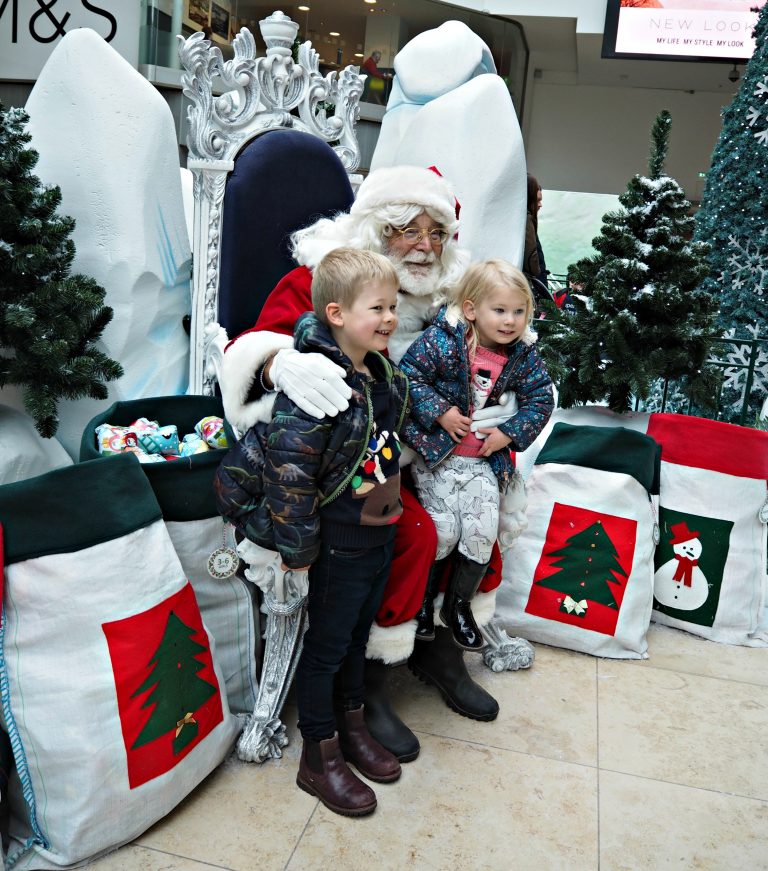 Basingstoke at Christmas & a Trip to Nandos - photo with Santa