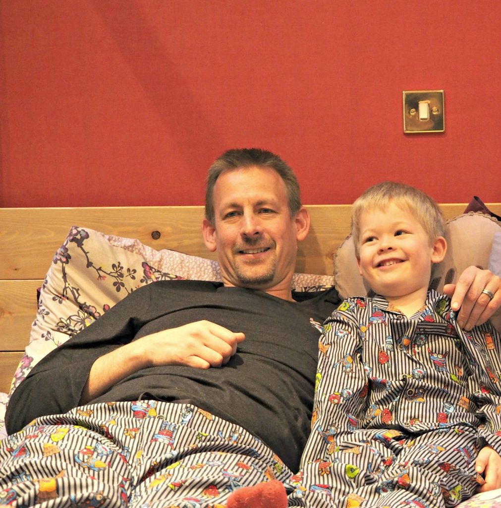 Getting Cosy this Christmas with Cyberjammies - Logan and Daddy