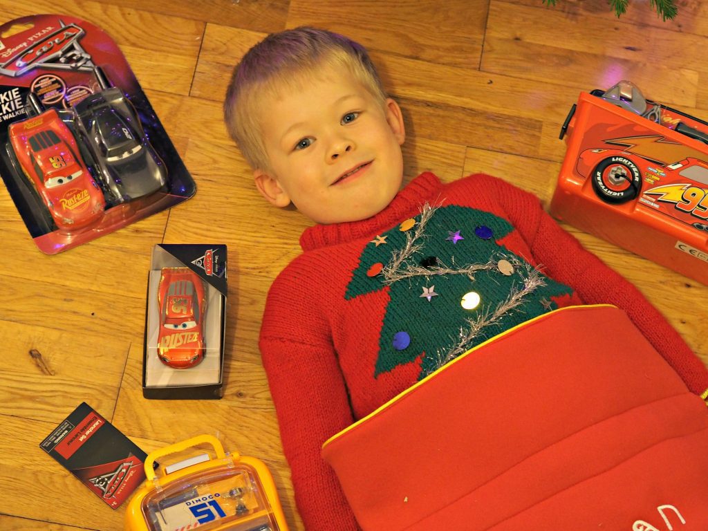  Personalised Stockings with the Disney Store - Logan with Cars stocking filler Logan will all his present