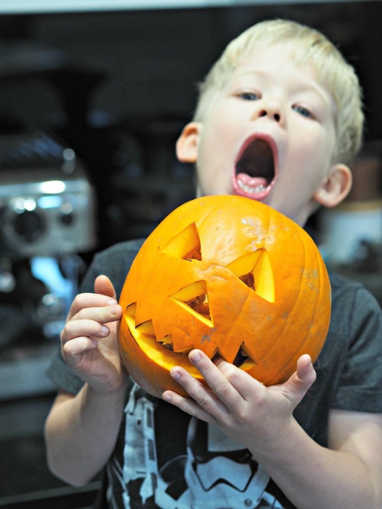 Healthy Halloween Making Pumpkin Coconut Soup with Aldi