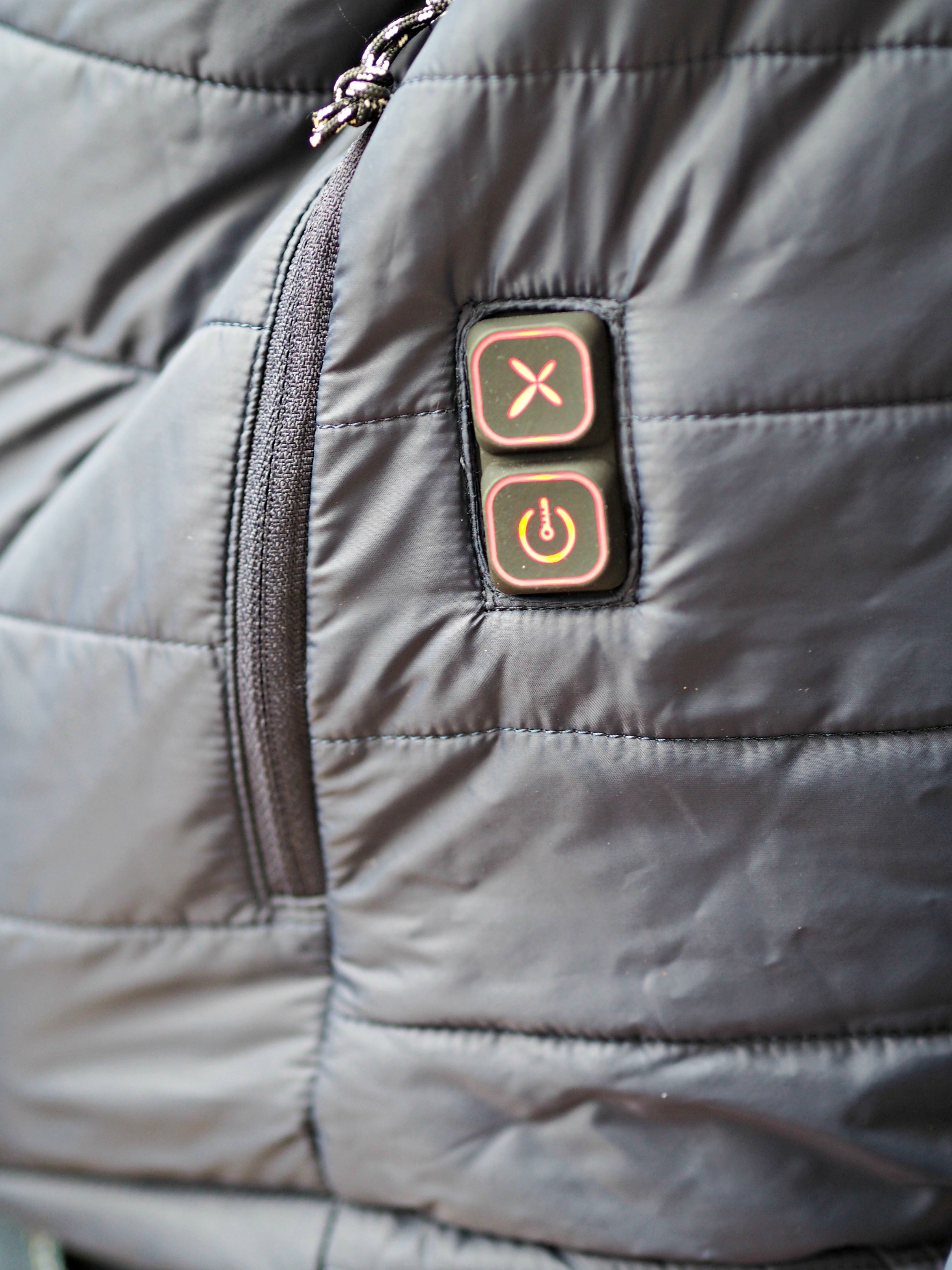 Flexwarm 8k Heated Jacket Review - button controls