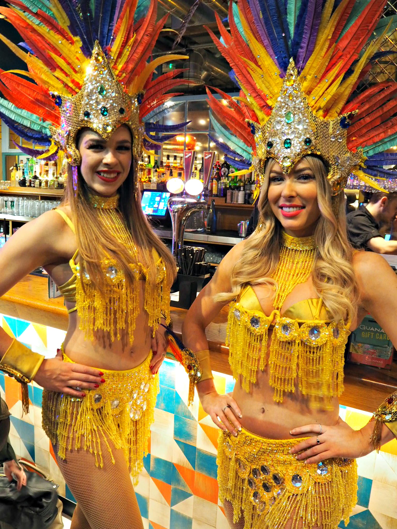 Las Iguanas Opening in Bracknell - Carnival girls