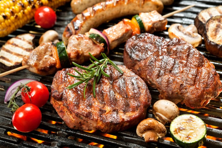 Barbecue and Pollution, What's the Deal? - Assorted delicious grilled meat with vegetable over the coals on a barbecue