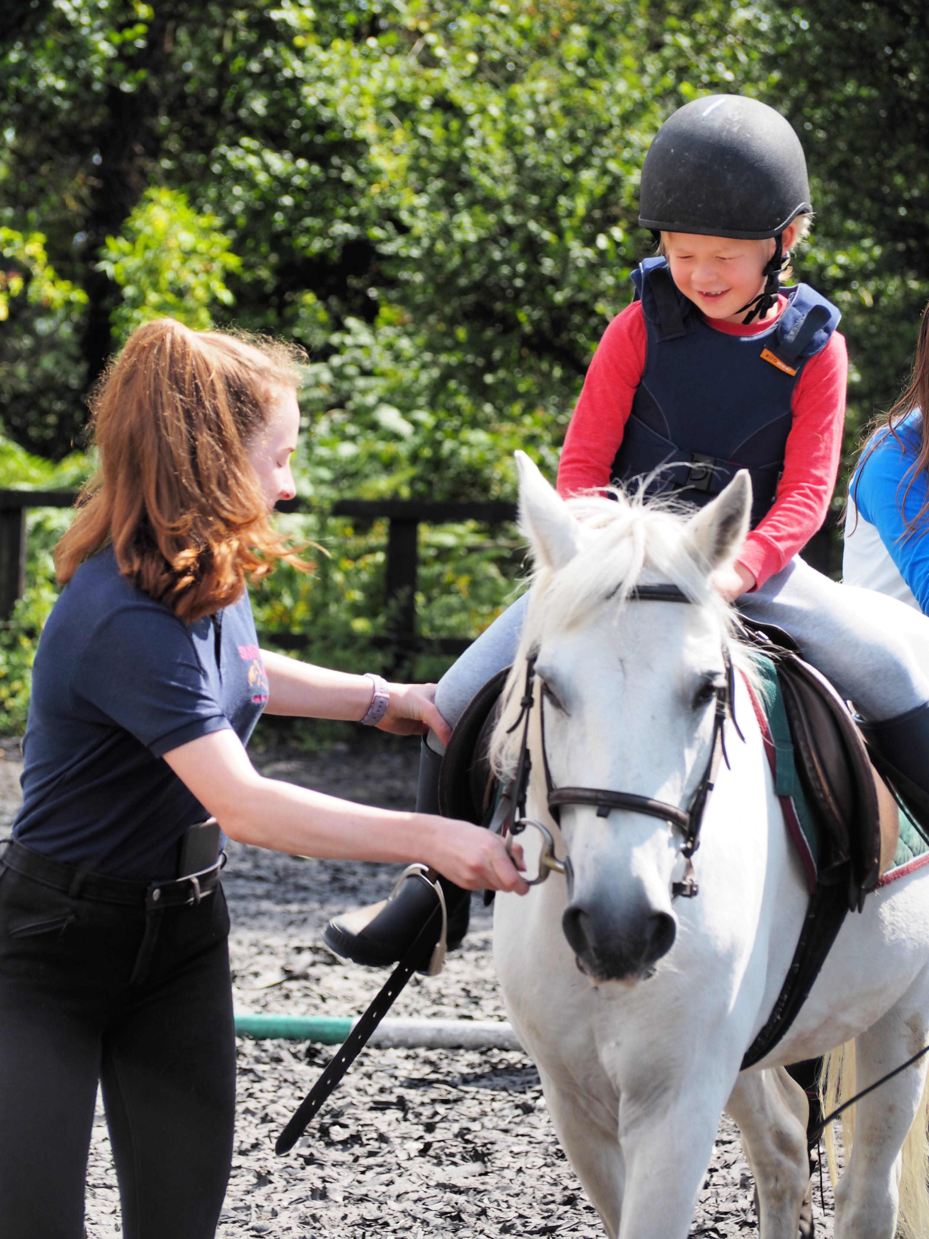 Logan riding at a trot