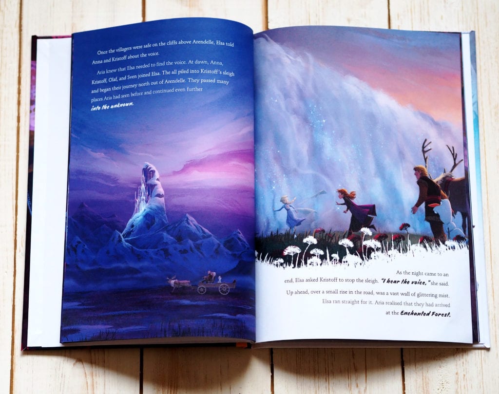 Frozen 2 personalised book inside the book