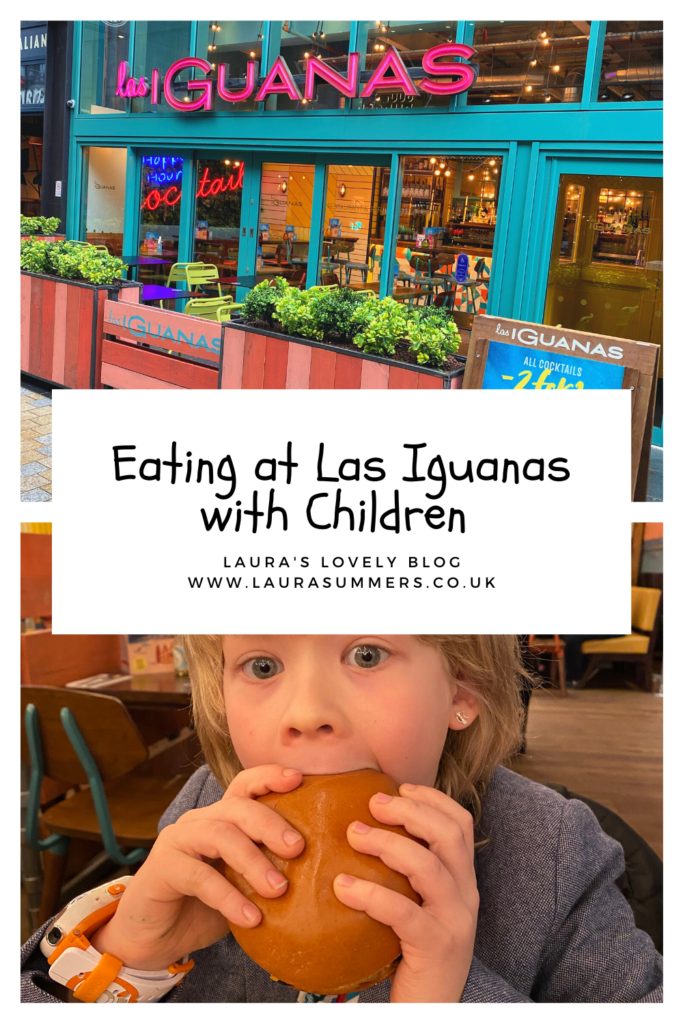 Eating at Las Iguanas with children pinterest pin