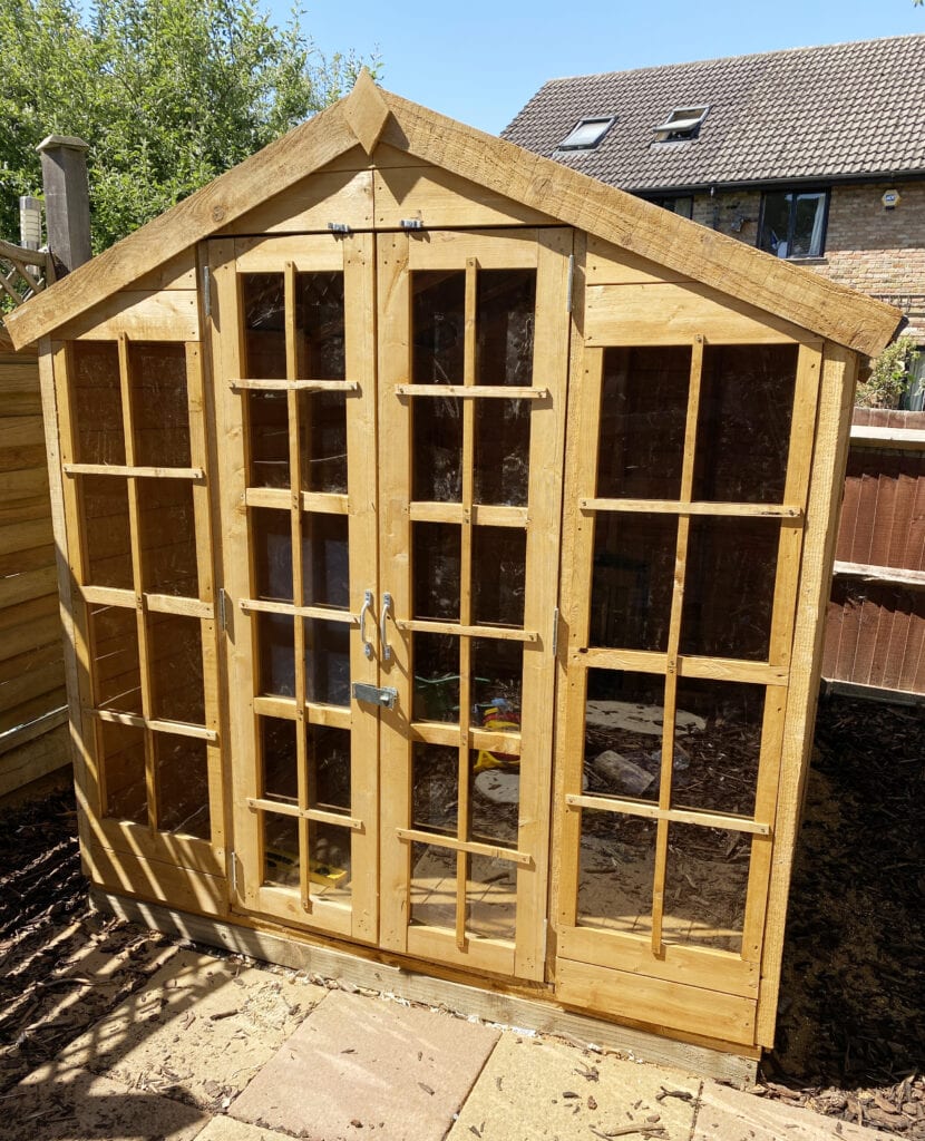 Billy Oh 8x6 summerhouse in natural colour before treated.